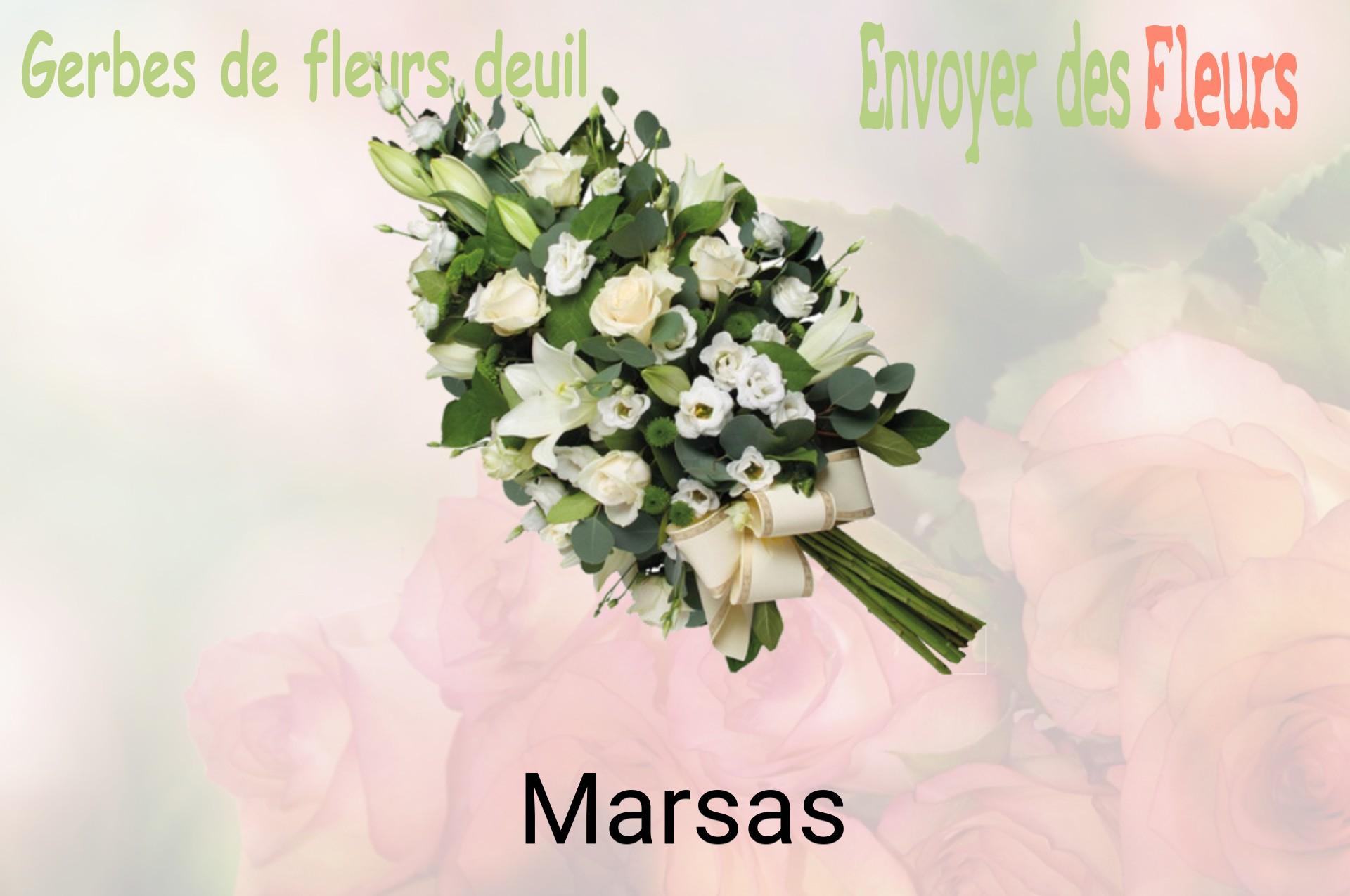 Gerbe de fleurs de deuil livrée à Marsas